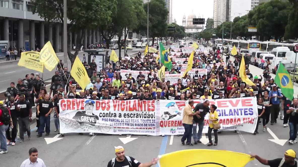 Brazil: World Cup security staff rally for higher pay