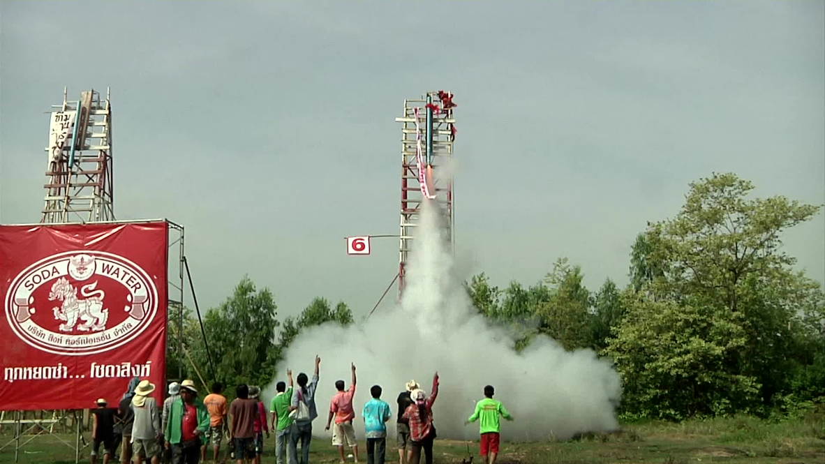 Thailand: Tradition sees massive homemade rockets launched into the sky