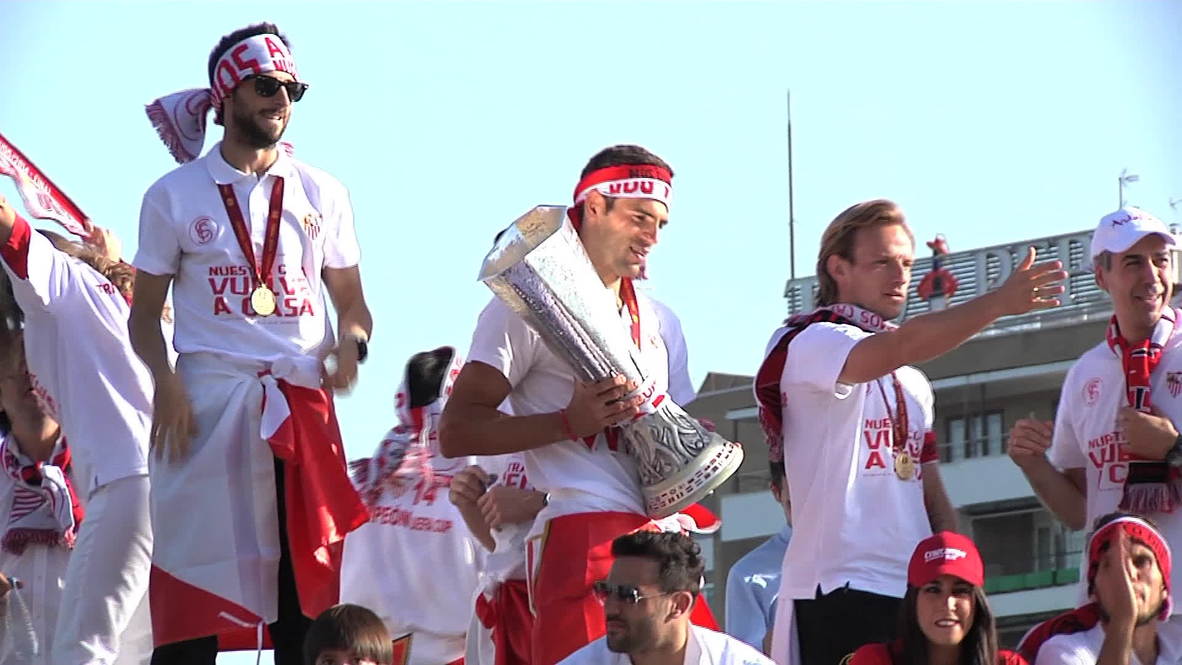 Spain: FC Sevilla celebrate third Europa League crown