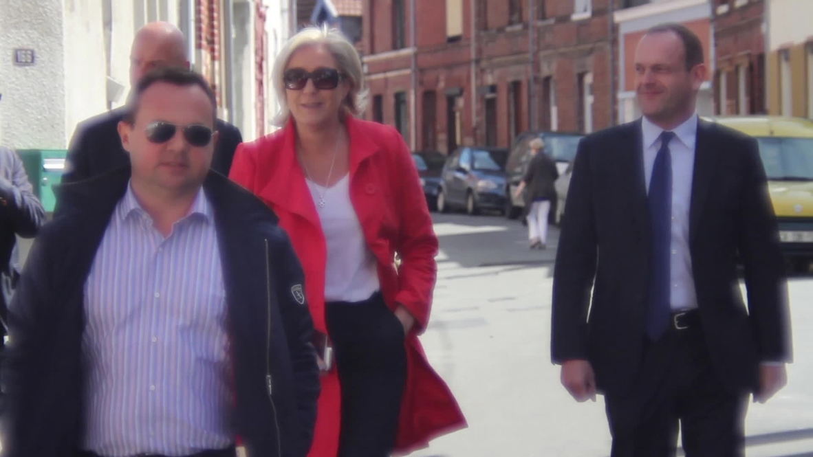 France: Le Pen casts ballot in Henin-Beaumont