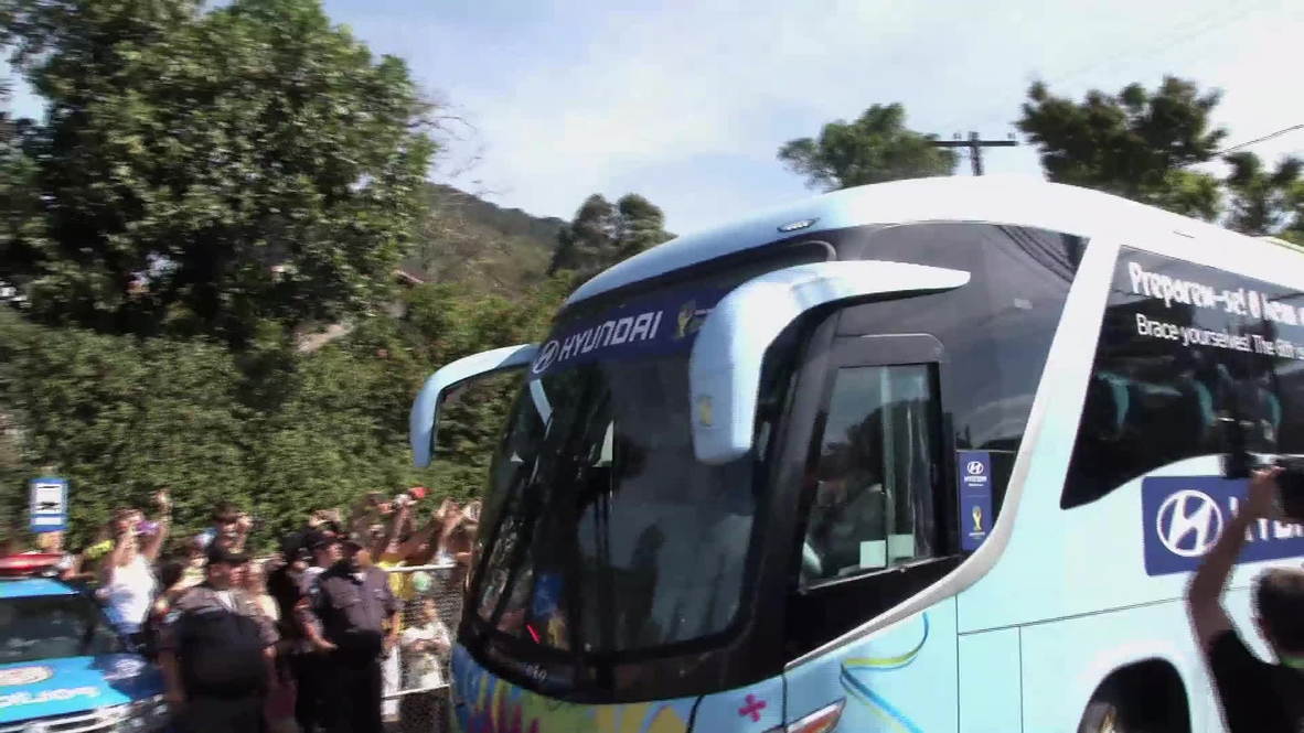 Brazil: Brazilian football team arrive at Teresopolis