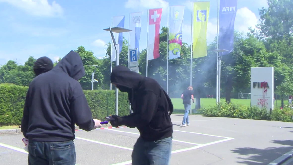 Switzerland: Protesters attack FIFA HQ