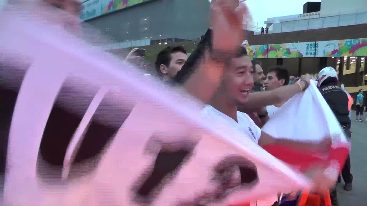 Brazil: England-Uruguay fans wait on national teams