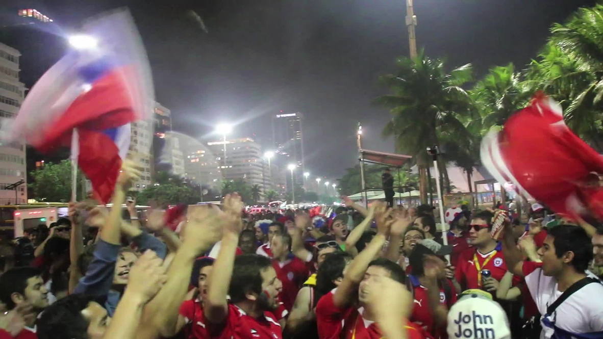 Brazil: Chile fans go wild after ousting Spain in World Cup