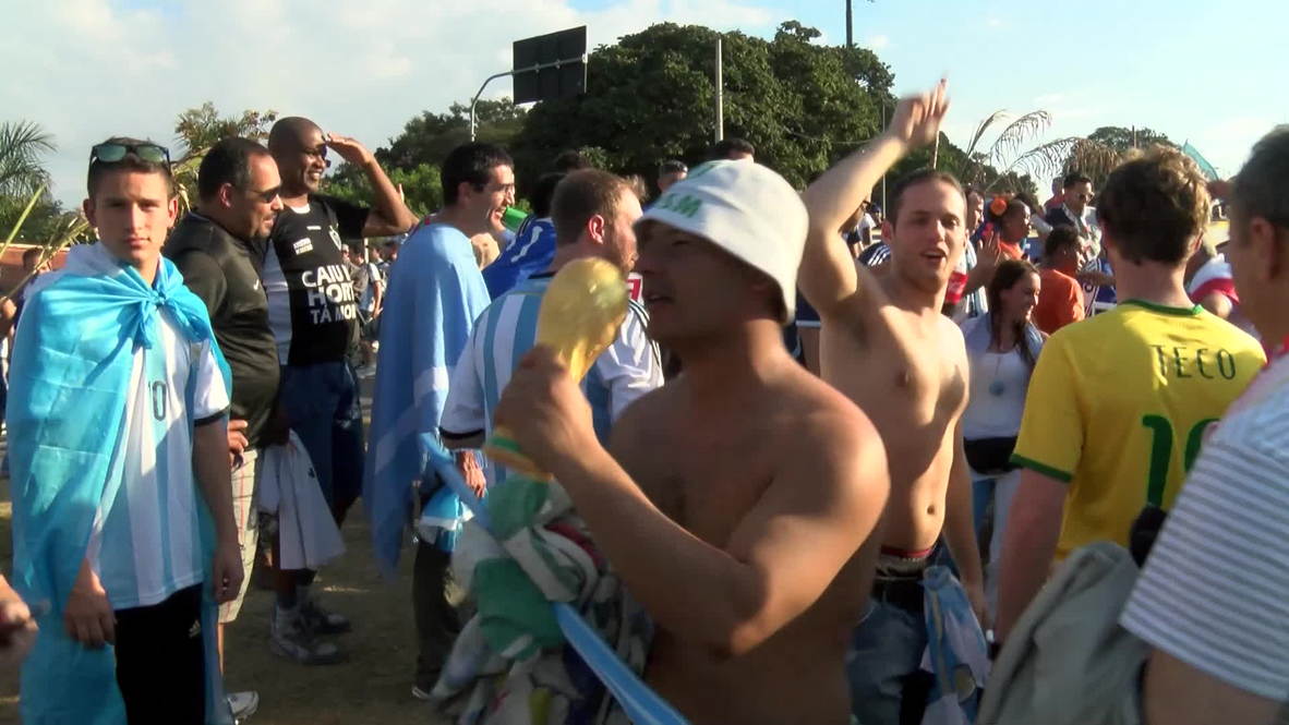 Brazil: Fans go wild as Messi takes Argentina to knockout stages