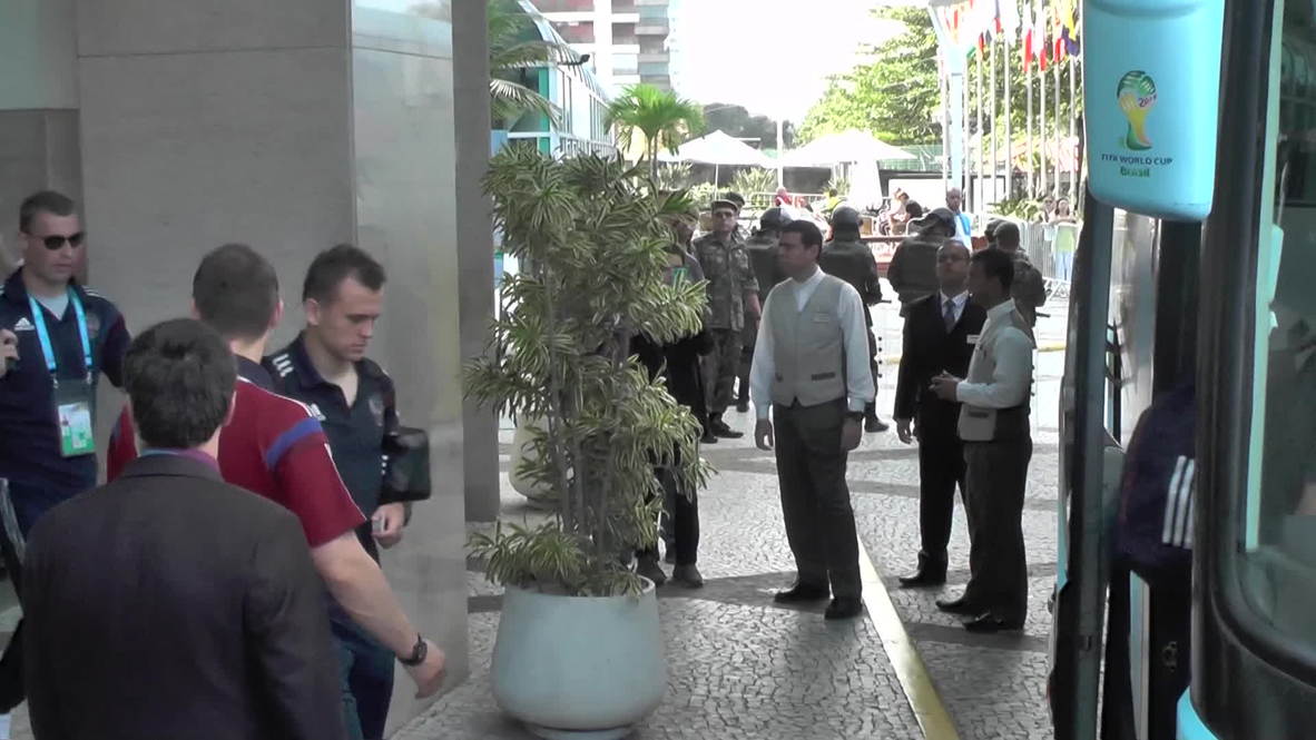 Brazil: Military escort Russia to Maracana for crucual Belgium clash