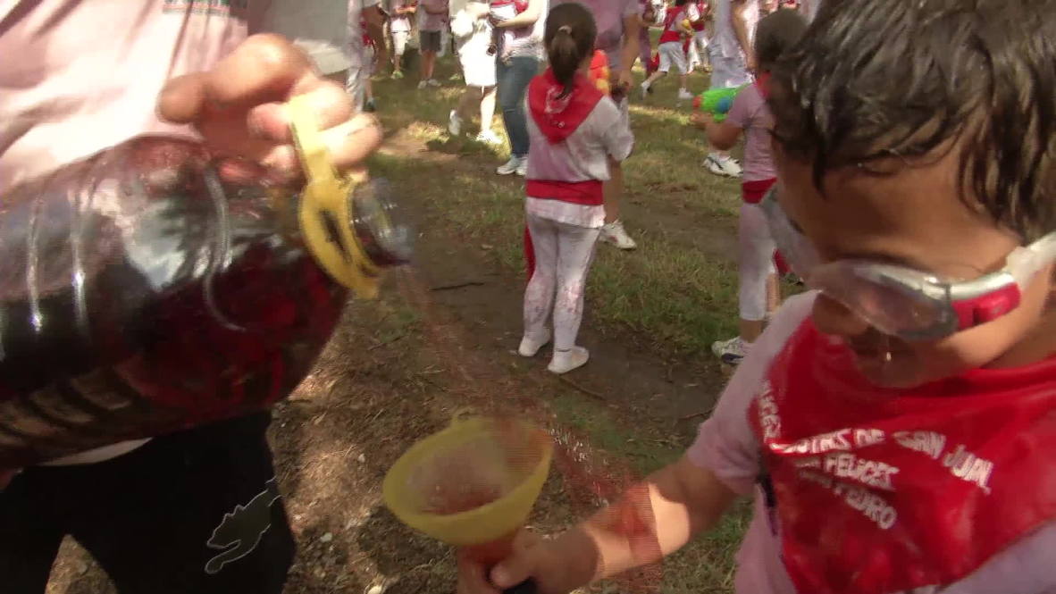 Spain: All night wine fight makes room for the kids