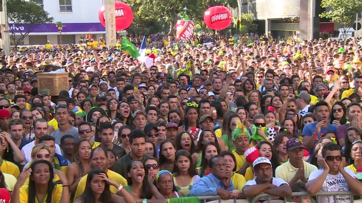 Brazil: Fans celebrate after thrilling penalty shoot-out