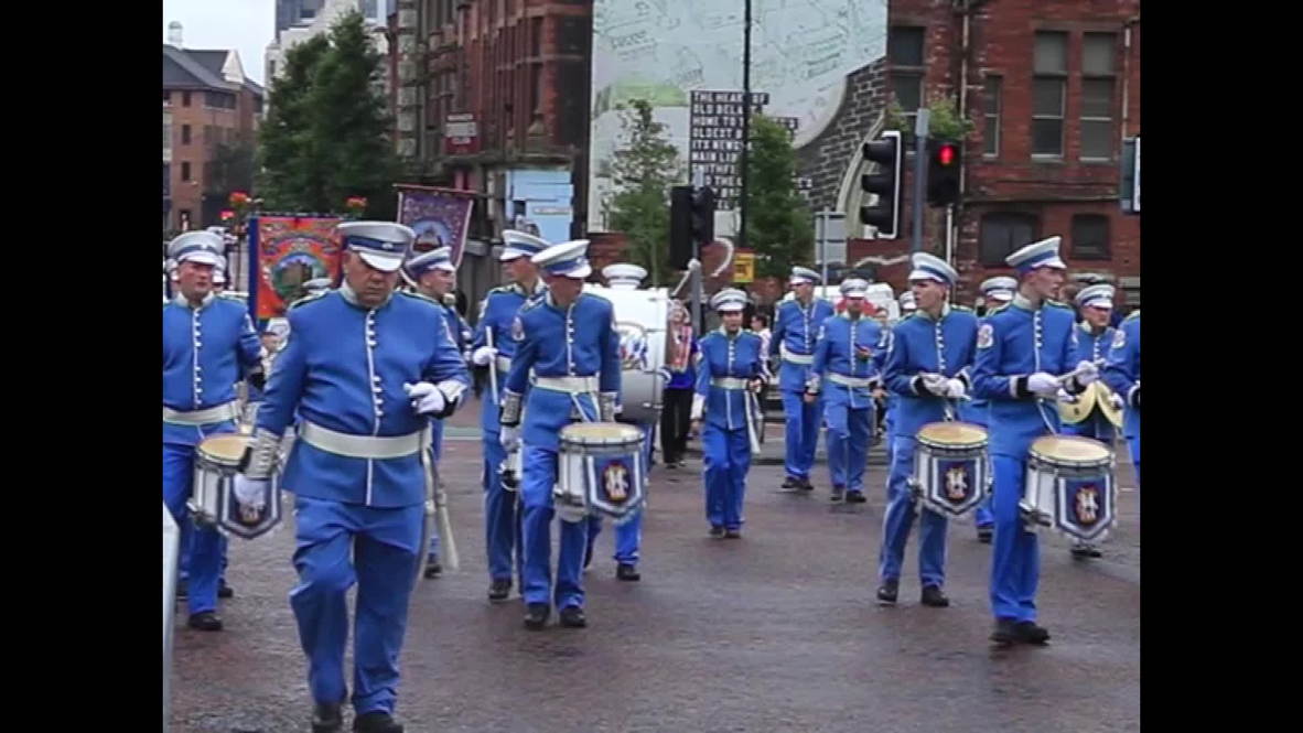 UK: Orangemen parade through Belfast
