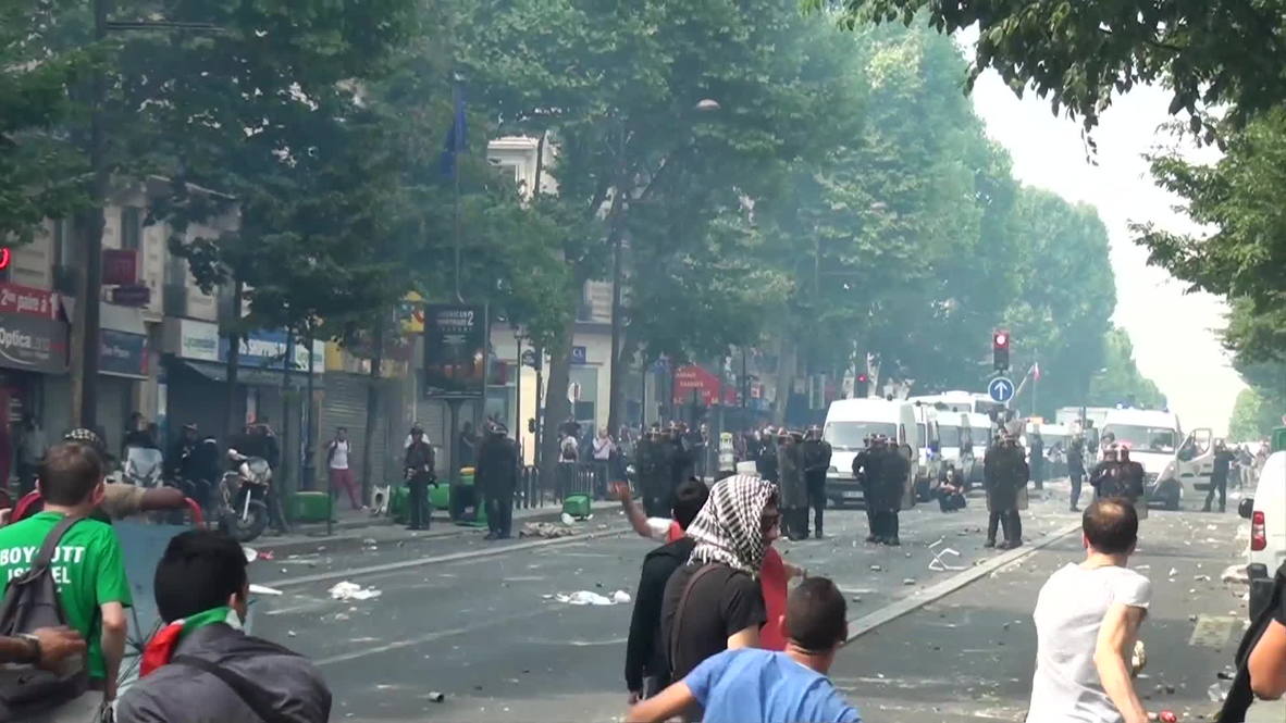 France: Clashes erupt at banned pro-Palestine rally