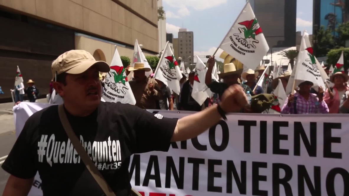 Mexico: Thousands of farmers and Indians march against energy reforms