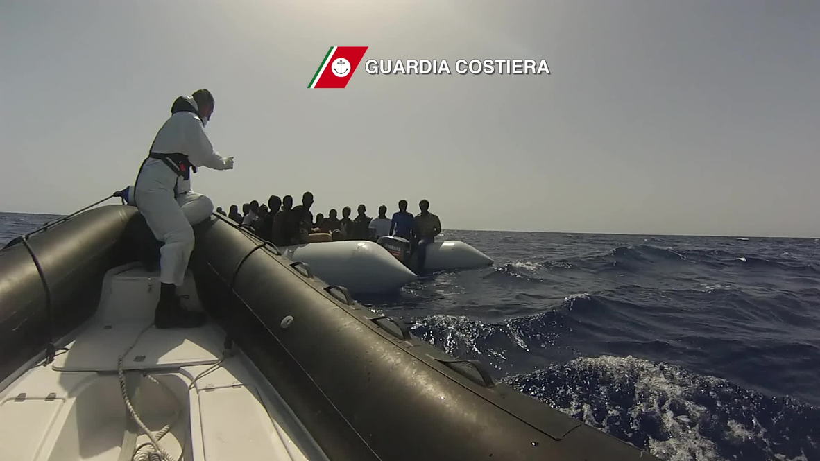 Italy: Coastguard stops 52 Europe-bound migrants POOL