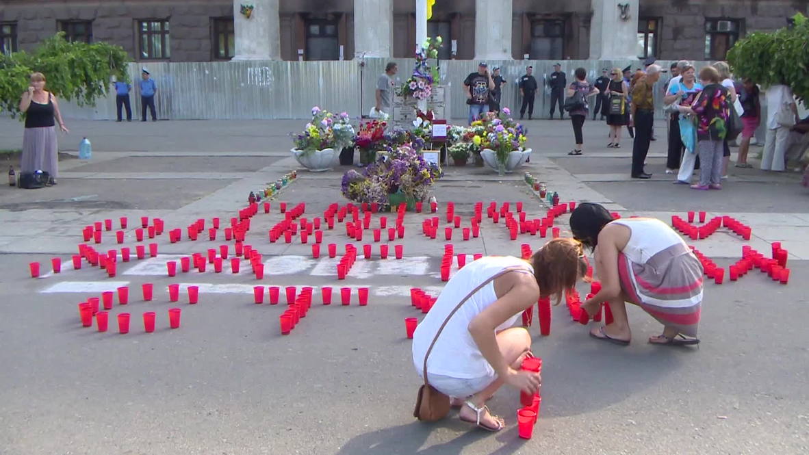Ukraine: Three month anniversary of Odessa fire deaths marked