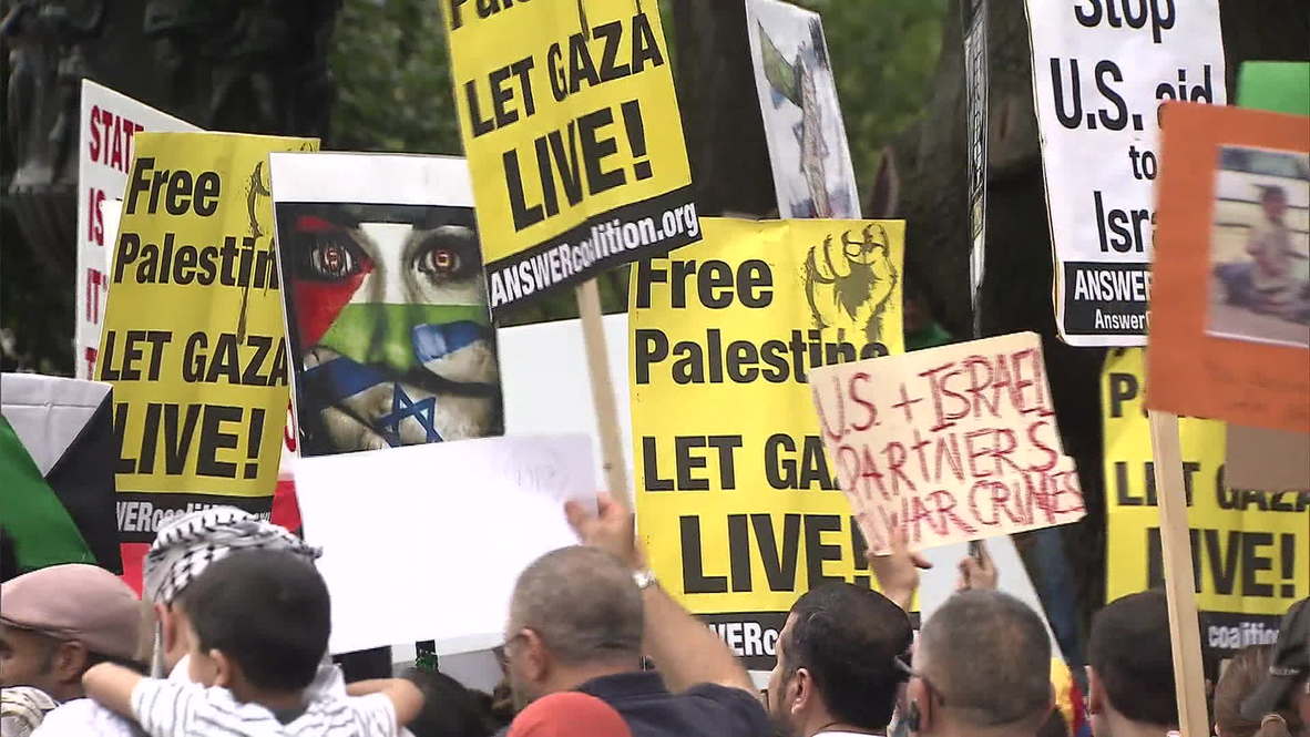 USA: Pro-Palestine protesters march on the White House
