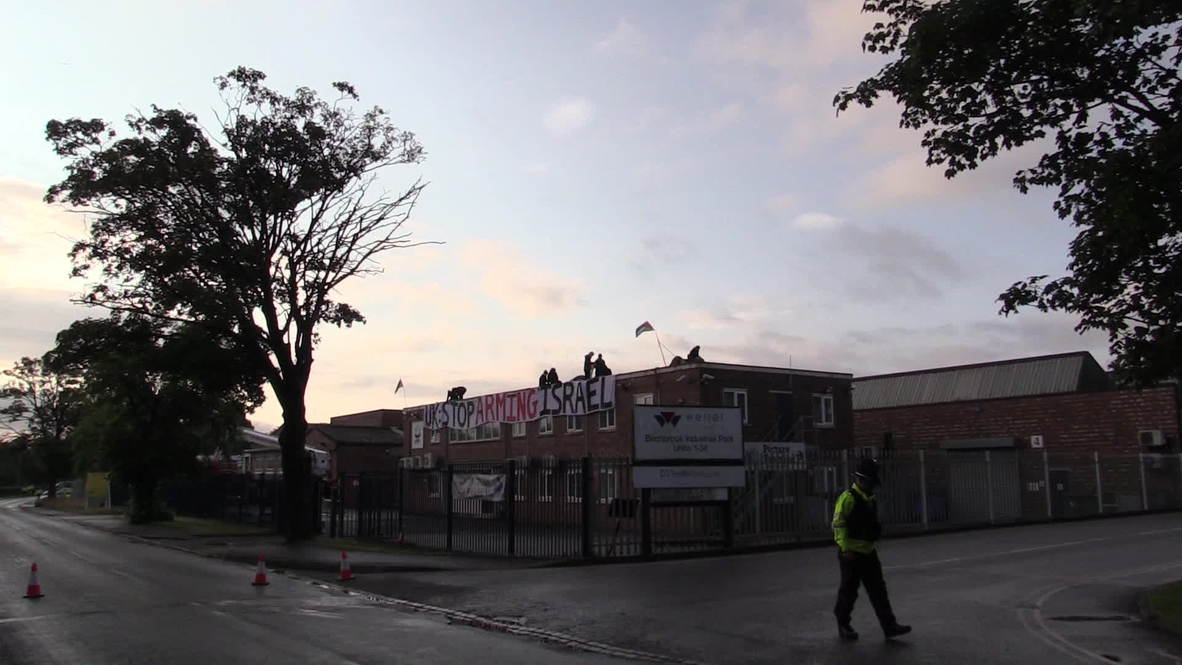 UK: Activists occupying Israeli arms factory 'not going anywhere'