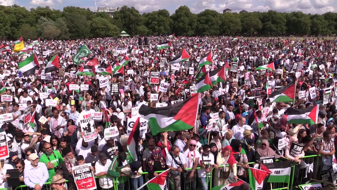 UK: George Galloway calls Israel a "completely illegitimate enterprise" at London protest