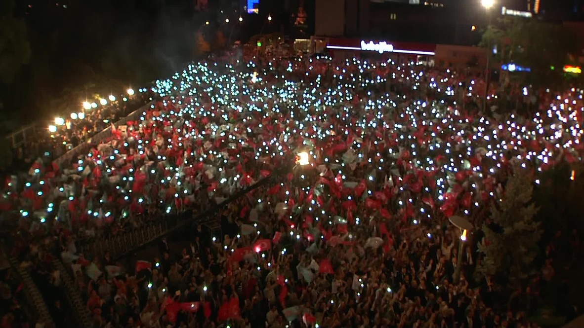 Turkey: Erdogan addresses supporters after election victory