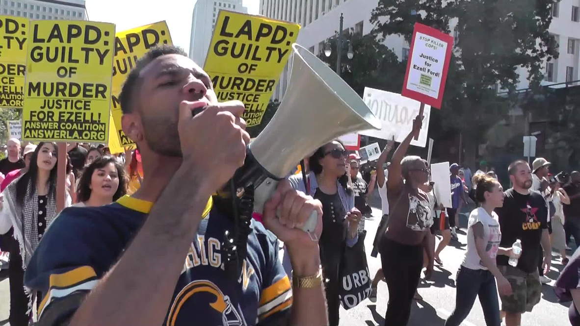 USA: Anti-LAPD rally demands jail time for killer cops