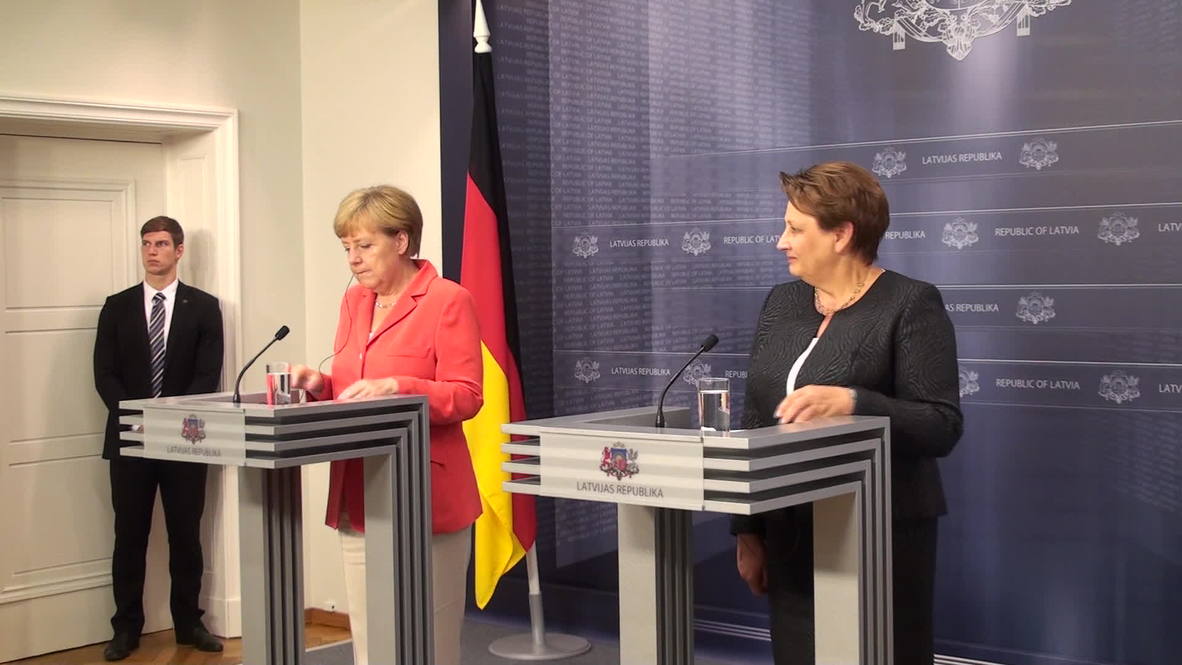 Latvia: "Imposing sanctions on Russia unfortunately necessary" says Merkel