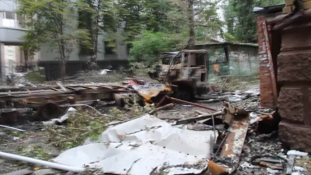 Ukraine: See the aftermath of ongoing shelling in Lugansk