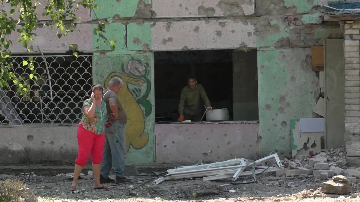 Ukraine: Kindergarten blown out by Ukrainian army shelling