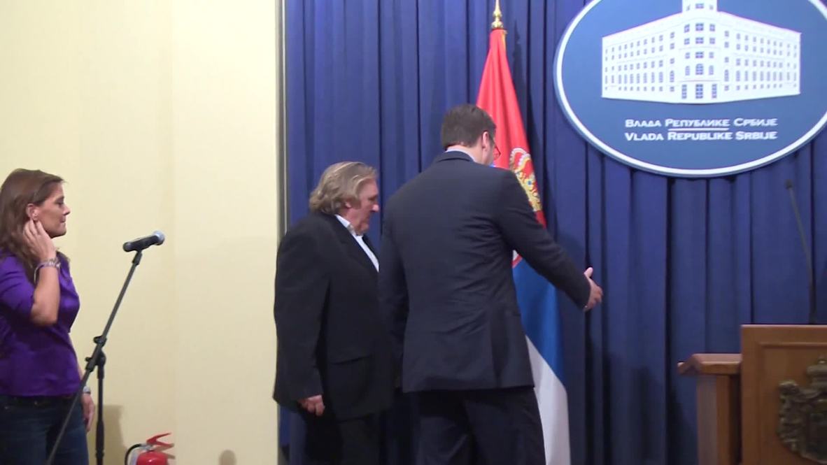 Serbia: "Putin is humane, doesn't want war in Ukraine" says Depardieu