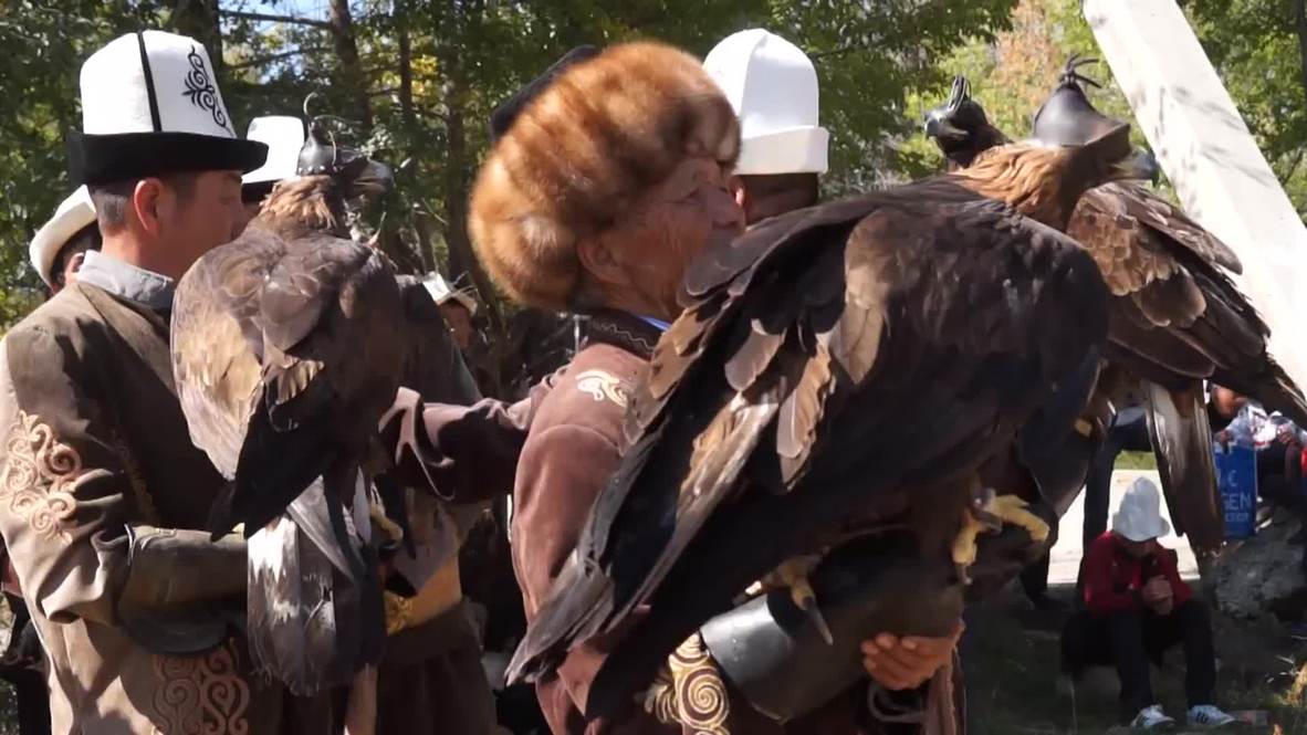 Kyrgyzstan: Watch falcons flaunt their skills at bird of prey festival