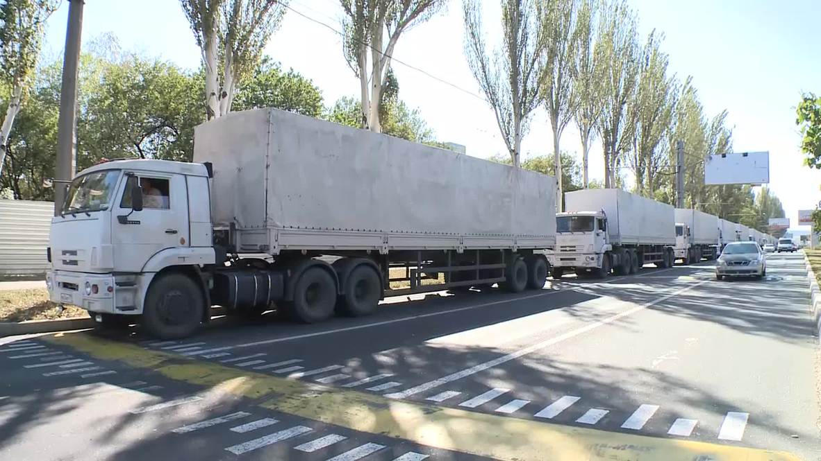 Ukraine: Battle-torn Donetsk welcomes Russian humanitarian aid convoy arrival
