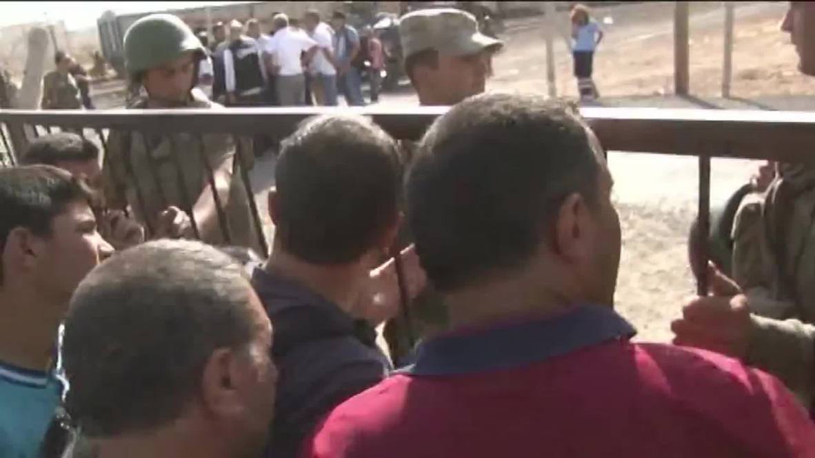 Turkey: Kurd solidarity demo SHUT DOWN on Syrian border