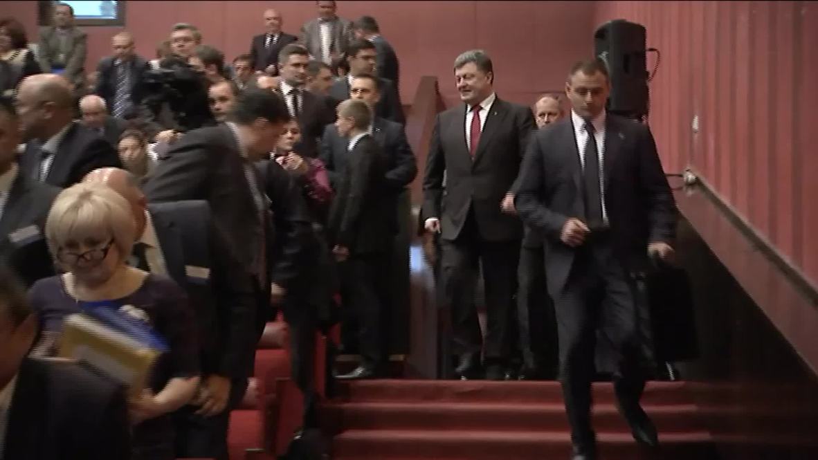 Ukraine: Hear Poroshenko target EU membership for Ukraine