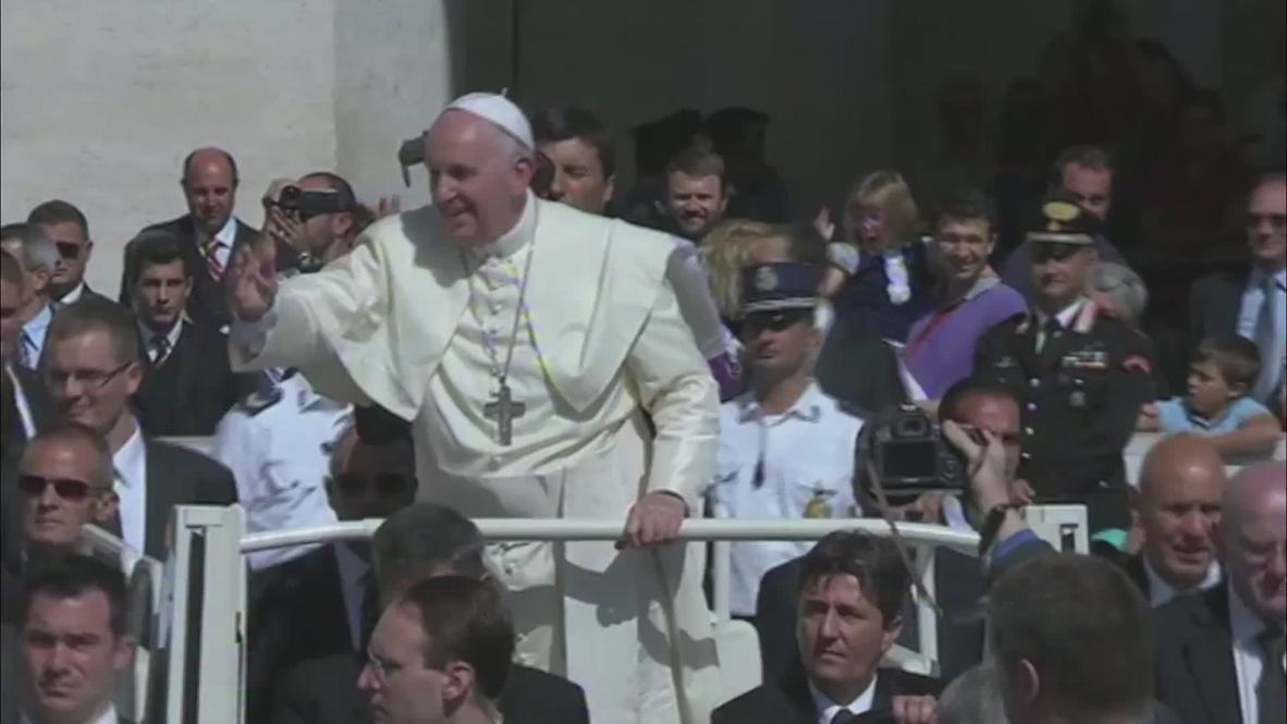 Vatican City: Pope Francis meets former Pope Benedict