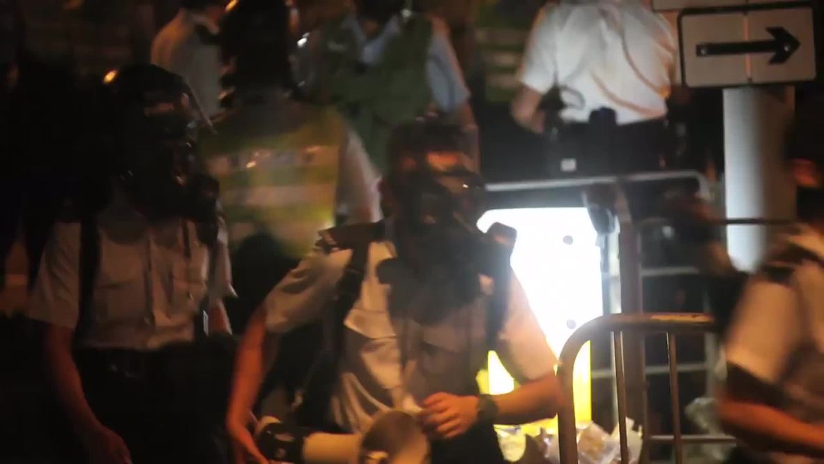 Hong Kong: Tear gas, pepper spray fired as clashes erupt