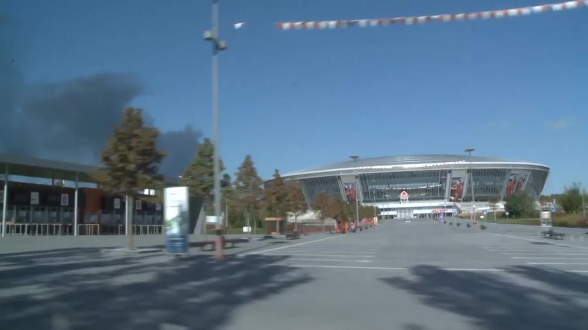 UKraine: See Donetsk airport fuel station ablaze amid fighting