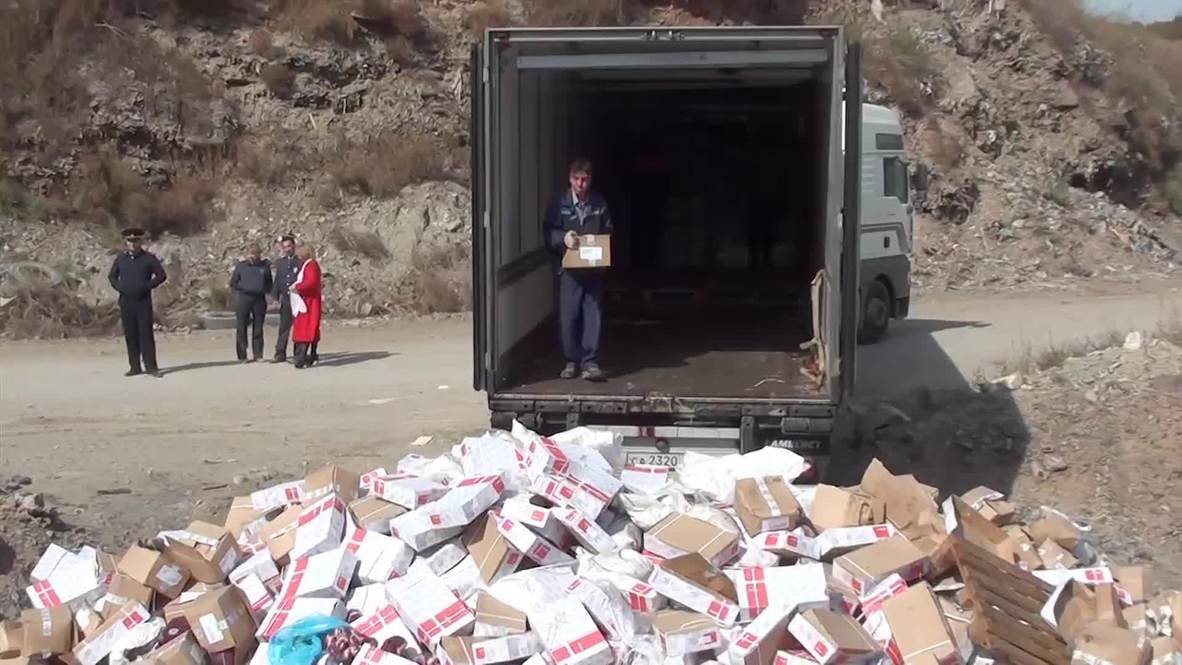 Russia: Watch authorities burn 20 TONNES of illegal EU meat