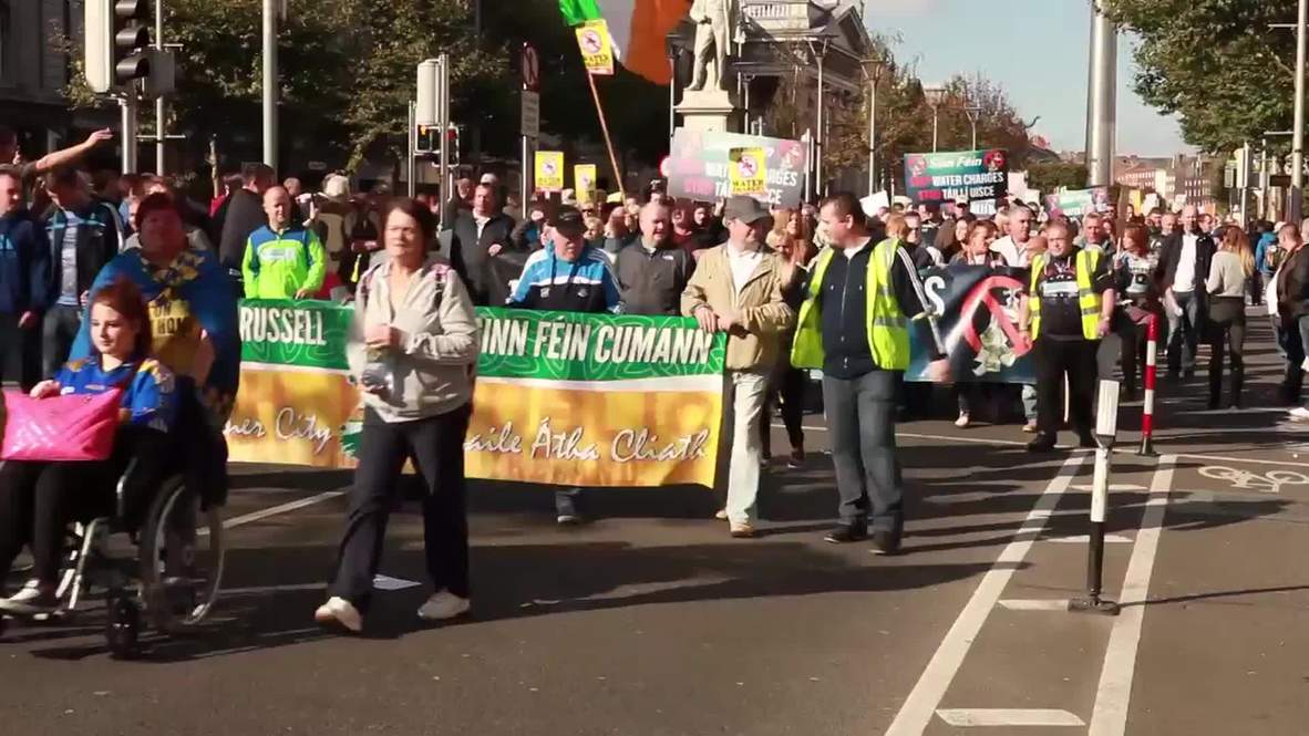 Ireland: See tens of thousands protest water charges in Dublin