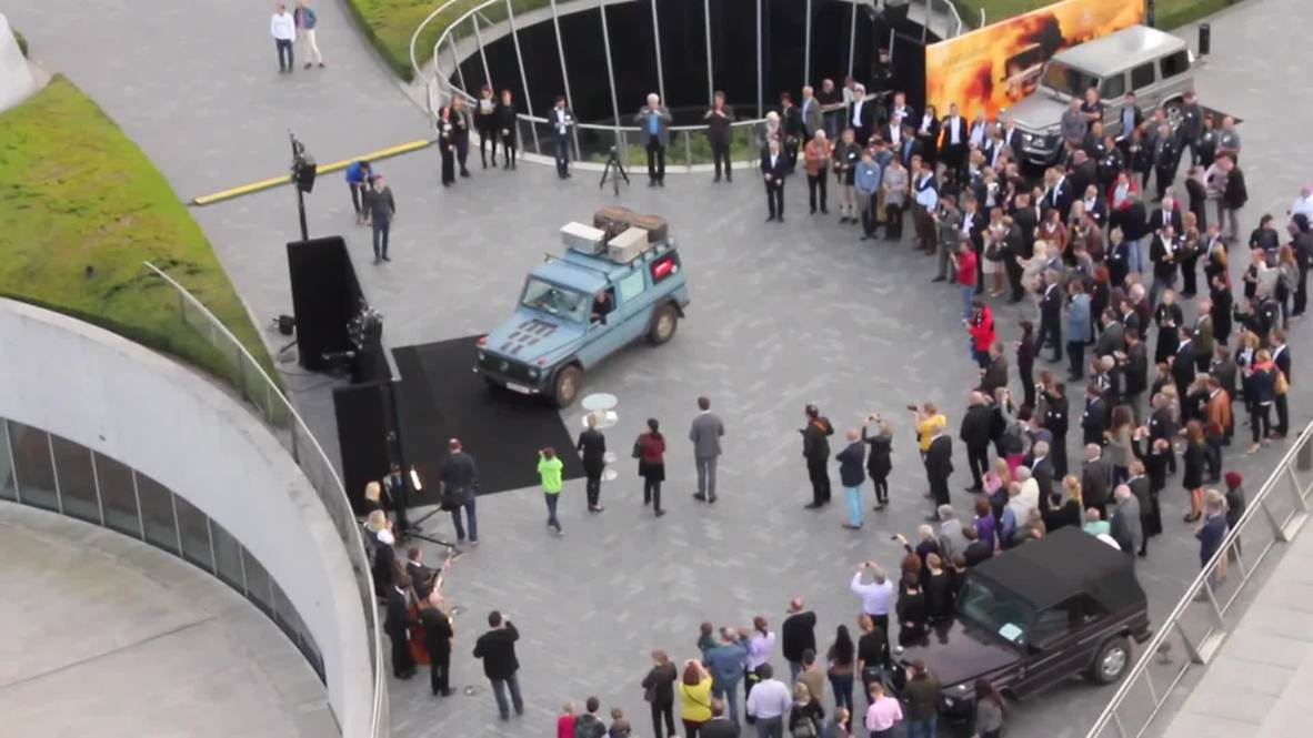 Germany: See 76-year-old global traveller donate car to Mercedes museum