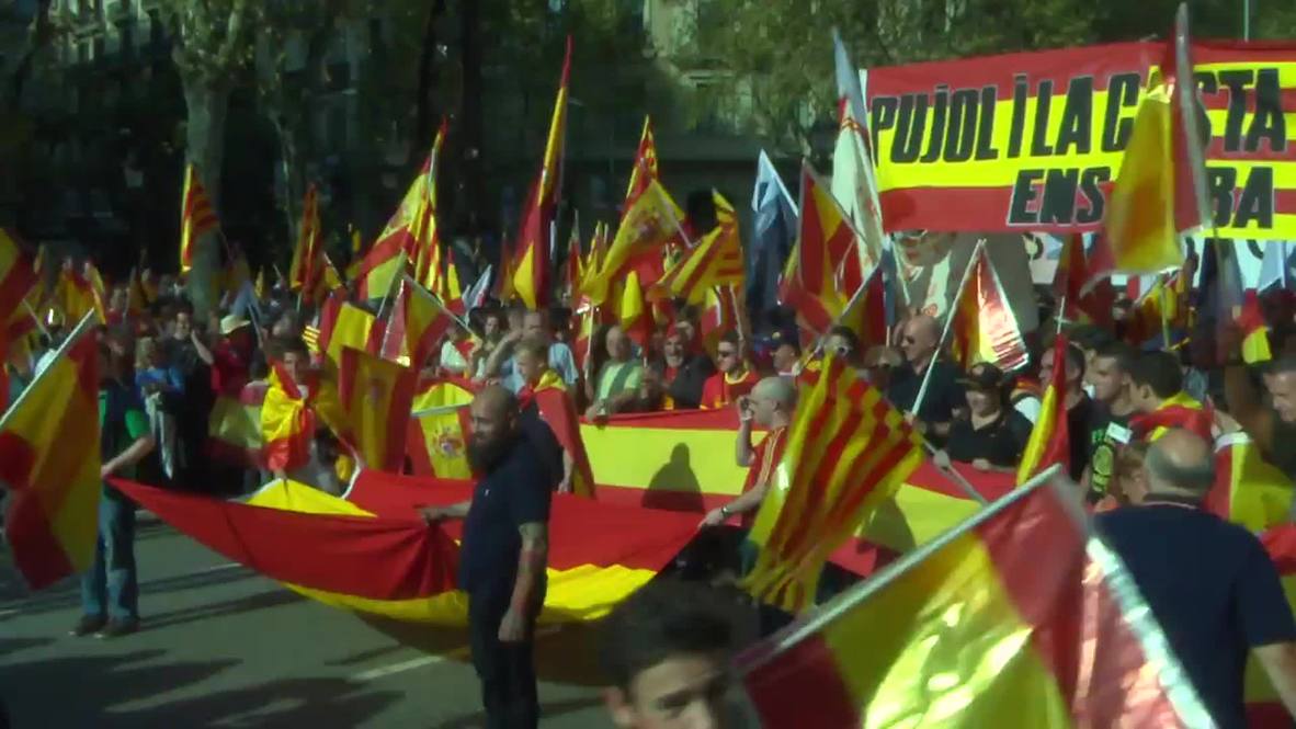 Spain: "Catalonia is Spain!" Anti-independence rally draws thousands