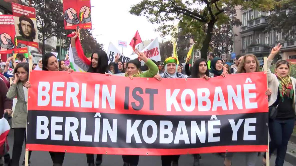 Germany: "Berlin is Kobane!" See thousands march in Berlin