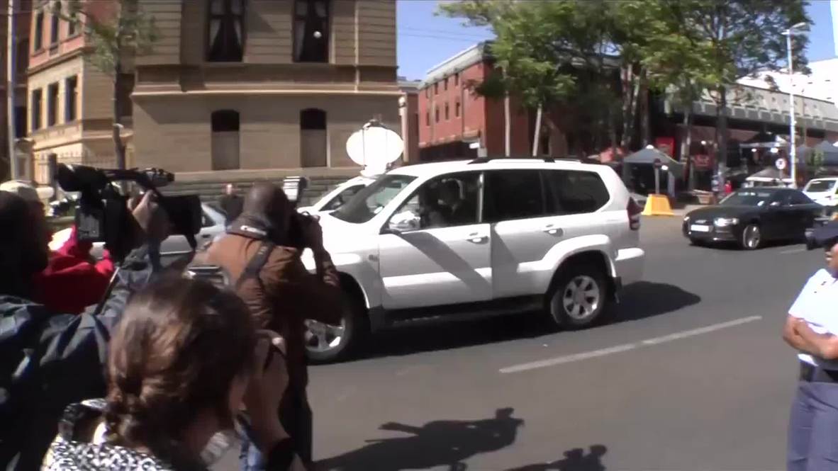 South Africa: Oscar Pistorius arrives for final court hearing in Pretoria