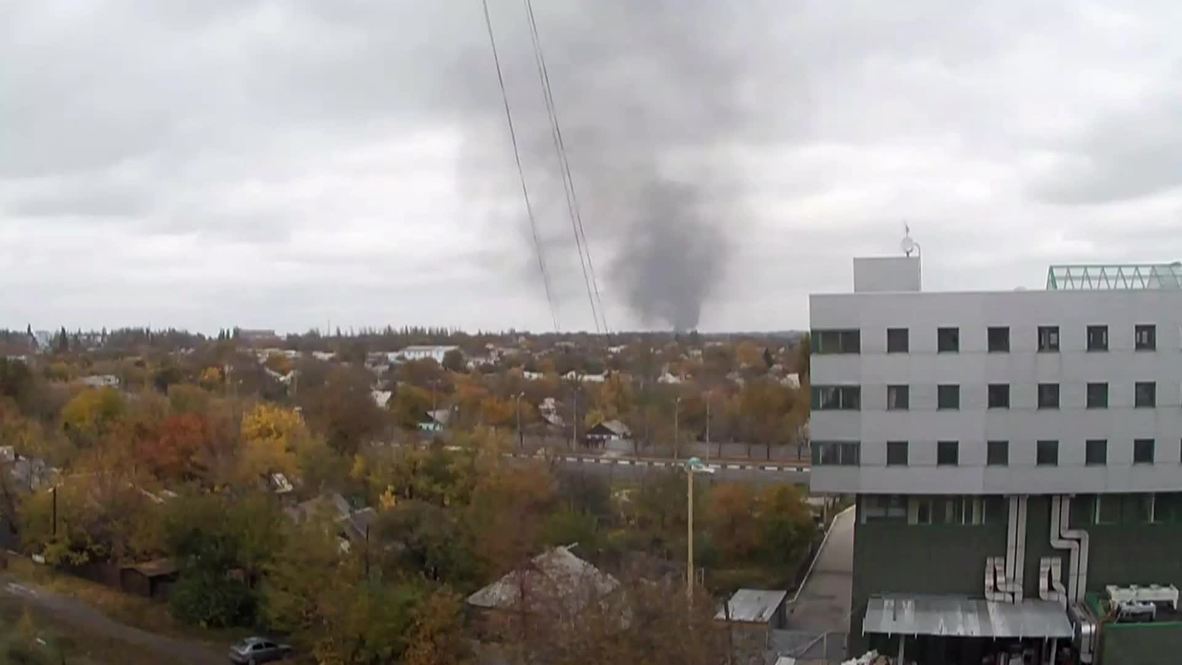 Ukraine: Heavy smoke billows over Donetsk as fighting resumes