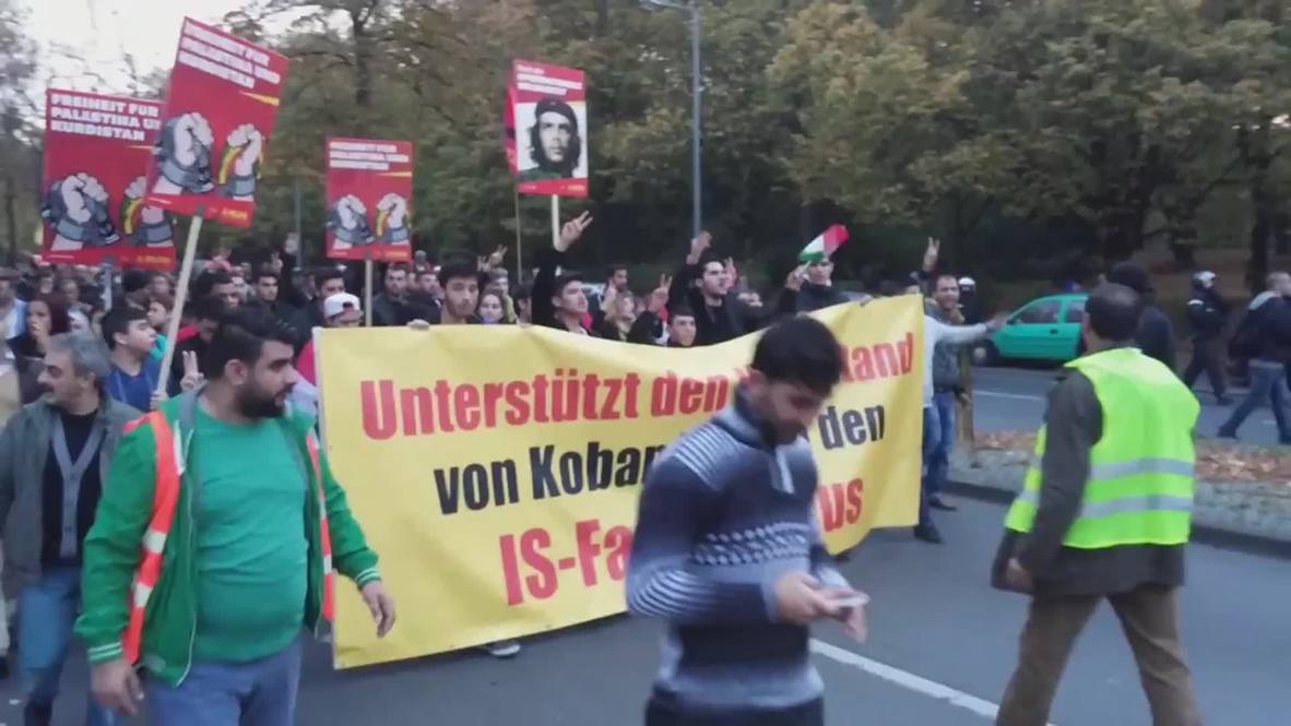 Germany: Kurds stand by Kobane during Berlin march
