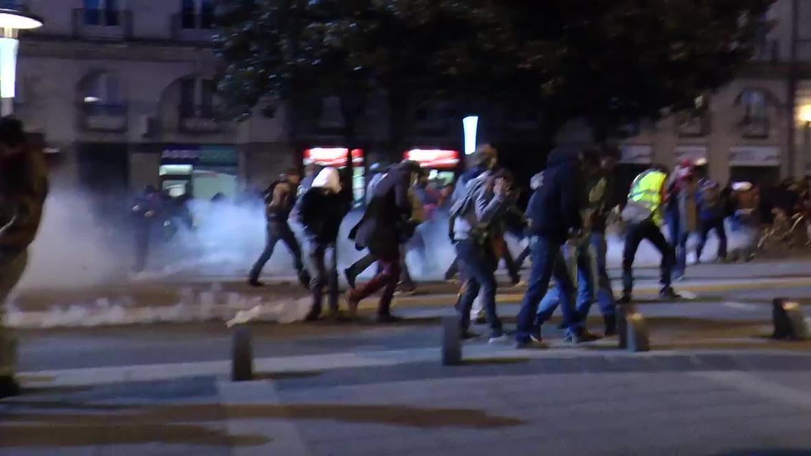 France: Cops use tear gas and KICK protesters at anti-brutality demo *EXCLUSIVE*