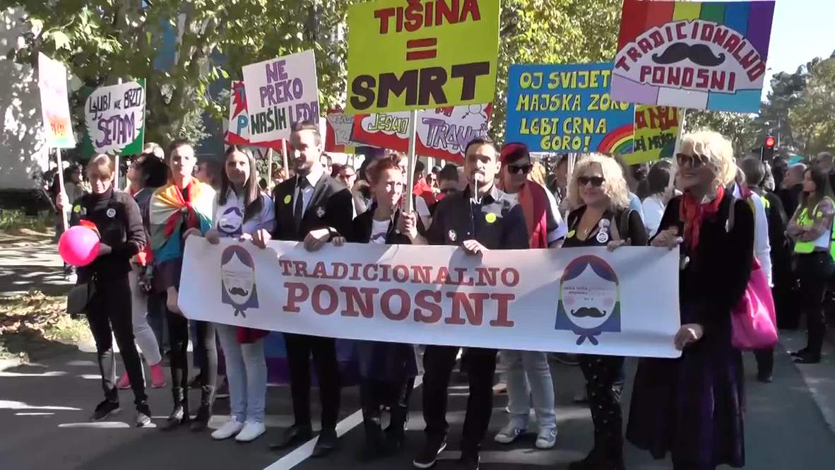 Montenegro: Scores of LGBT supporters march under riot police protection