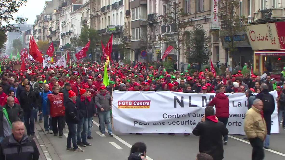 Belgium: Tens of thousands SHUTDOWN Brussels in march against austerity