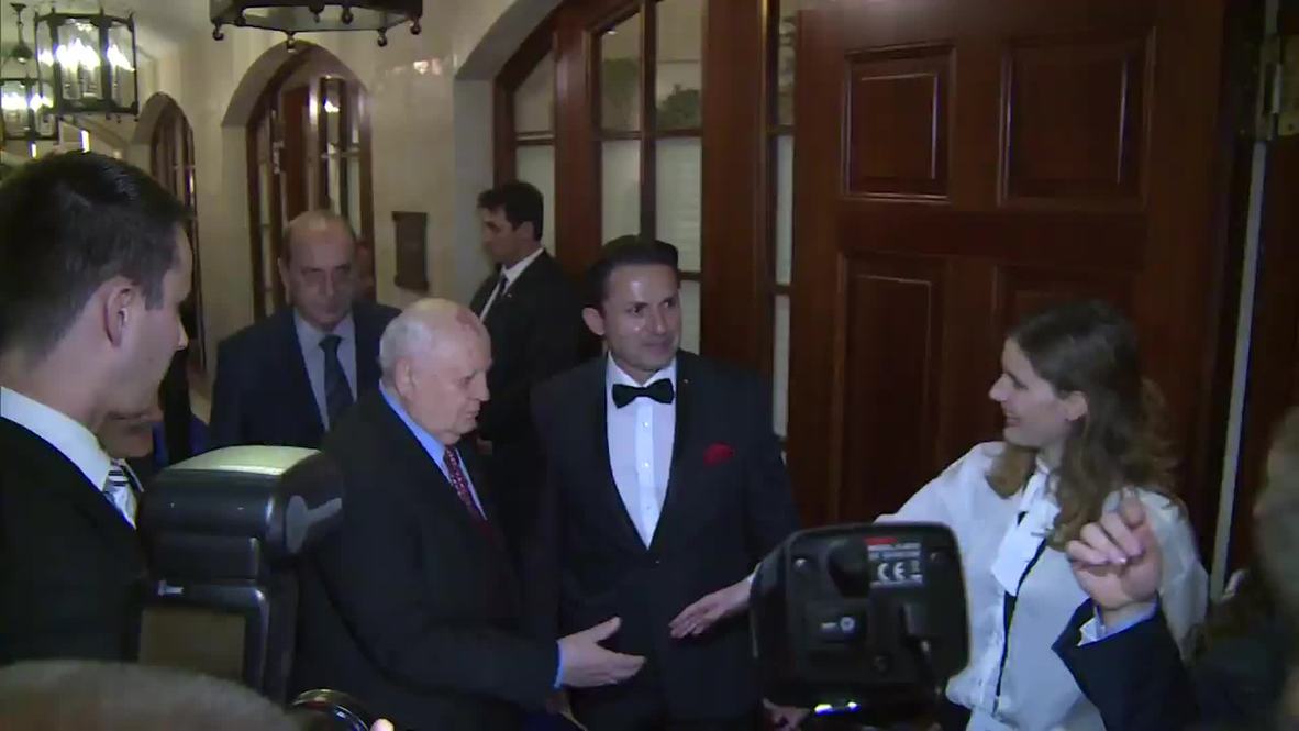 Germany: Gorbachev graces Berlin gala alongside Adrien Brody, Klaus Meine