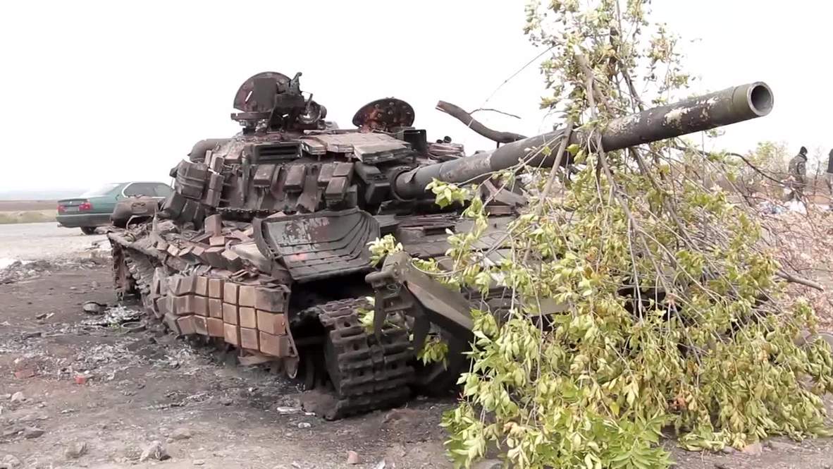Ukraine: See destroyed Ukrainian battle tank after failed attack