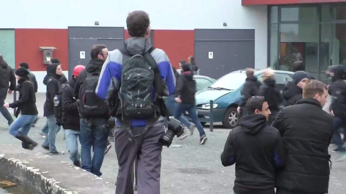 Germany: Hooligans and anti-fascist protesters square off in Hannover