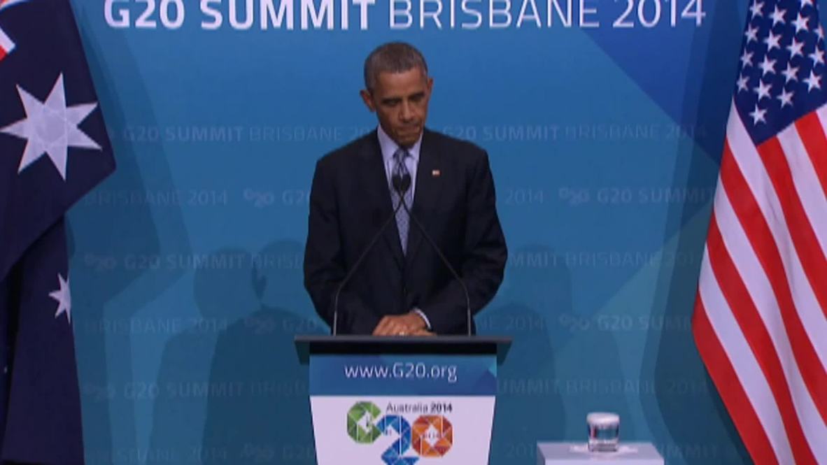 Australia: Watch the moment Obama FORGETS about Iraq and Afghanistan in G20 address
