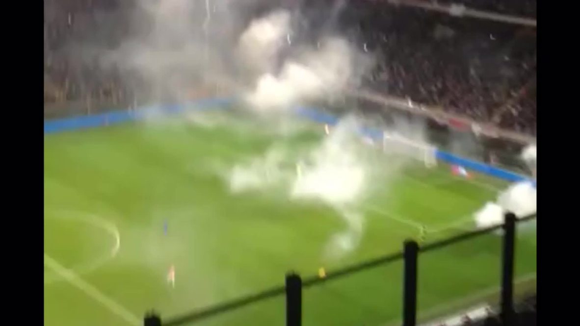 Italy: Watch as flares and fireworks halt Croatia-Italy Euro 2016 qualifier