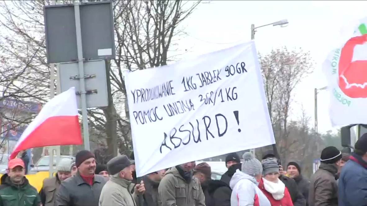 Poland: "We're desperate!" Sanctions-squeezed fruit farmers block road